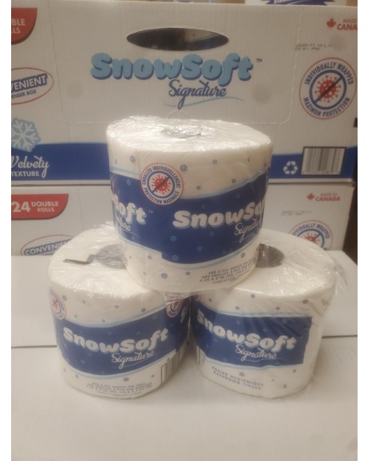 snow soft Bathroom tissue 24 rolls of 600 sheets 