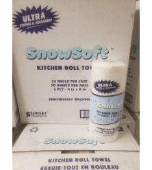 snow soft :Kitchen Roll Towels, 70 Sheets 24 rolls