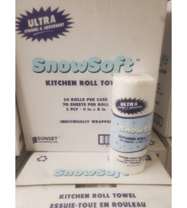 snow soft :Kitchen Roll Towels, 70 Sheets 24 rolls