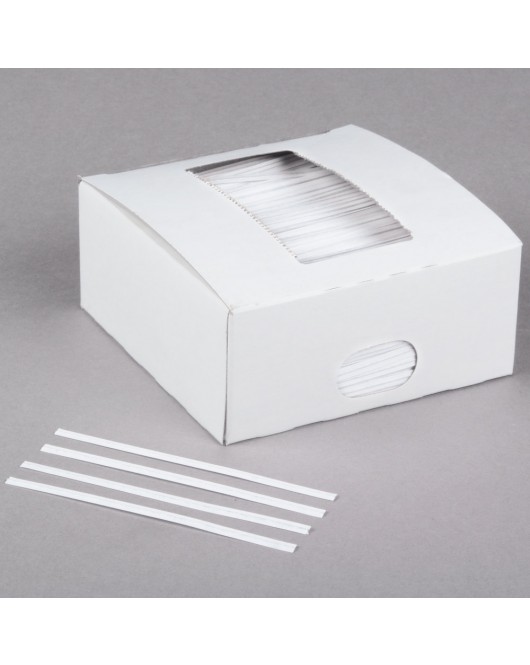 4" white twist ties 2000/box