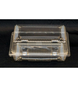 VEL-025 rectangular bulk food hinged lid plastic containers