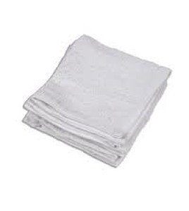 Terry Towels 14&quot; x 14&quot; White 12 Pieces Per Backage