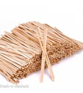Stir Sticks (Slim Coffee Stirrers) 1000 pcs Case 5.5", Wooden