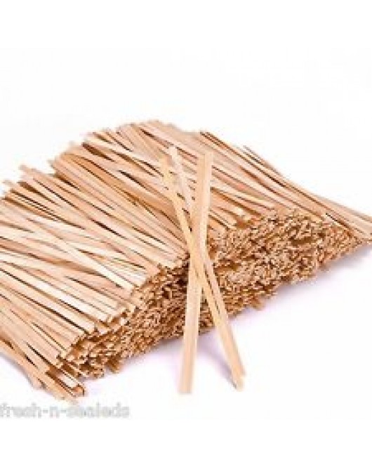 Stir Sticks (Slim Coffee Stirrers) 1000 pcs Case 5.5", Wooden