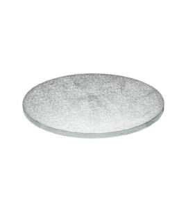 10in X 1/4in Round Silver Cake Board