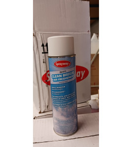 SPRAYWAY Air Freshener clean Breeze with Ordenone, 20 oz Aerosol Can, White, Aerosol 