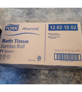 Tork Advanced 12021502 Jumbo Bath Tissue Roll, 2-Ply, 6 rolls x 1600 feet