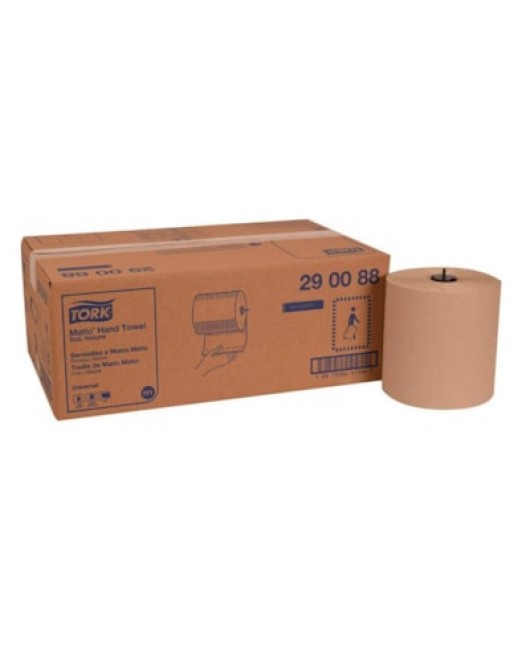 Tork 290088 1-Ply Universal Matic Hand Paper Towels, Natural, 700', Carton of 6