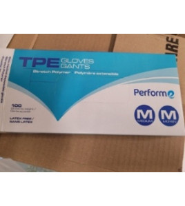 Hybrid gloves vinyl/polyethylene mix latex free/powder free 100 in a box 