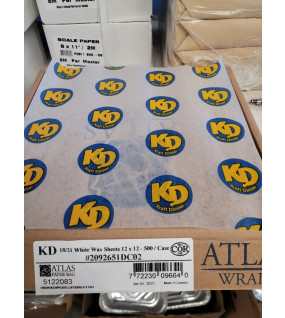 wax paper 12x12 printed KD 500 box 