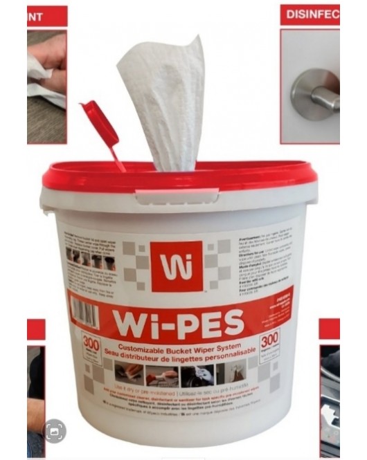 Wi-PES bucket of 300 5.5"x11.8" customized bucket wiper system 