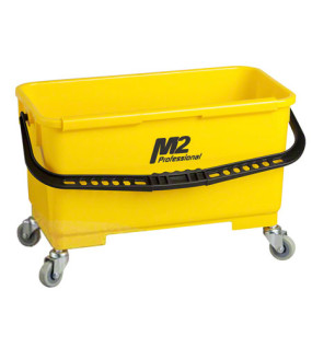 M2 Professional Window Bucket w/Caddy & Wheels - Yellow