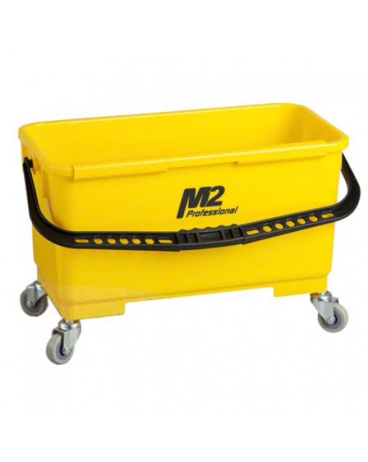 M2 Professional Window Bucket w/Caddy & Wheels - Yellow